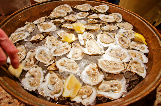Nik brought fresh, briny Chesapeake Bay oysters that were harvested that day.