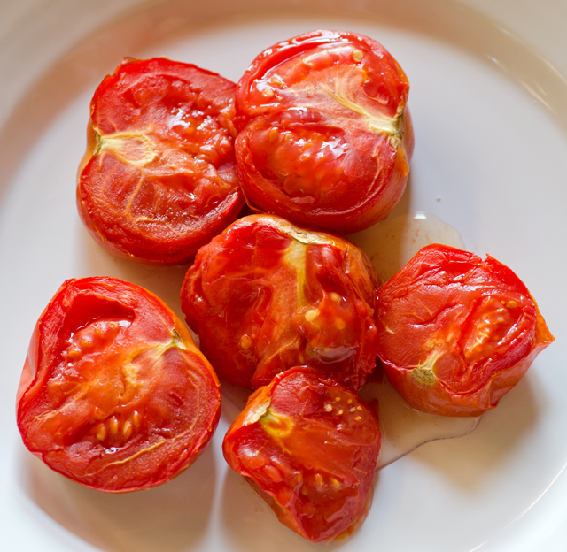 Tomatoes after smoking, softened and smoky!