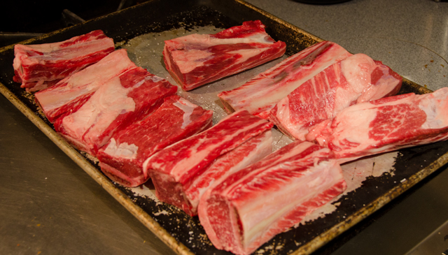 The recipe uses English style short ribs, perfect for the slow cooker.
